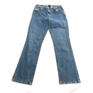 Levi's 550 Classic Relaxed Boot Cut Jeans Women Blue Stretch Denim Made Colombia